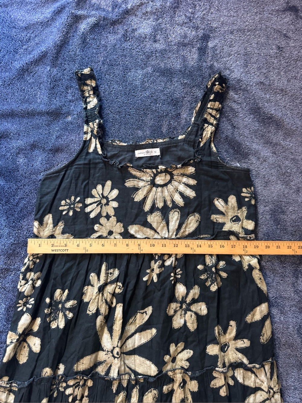 NATURAL LIFE Black Maxi Dress with Cream Floral Print - Picture 6 of 8